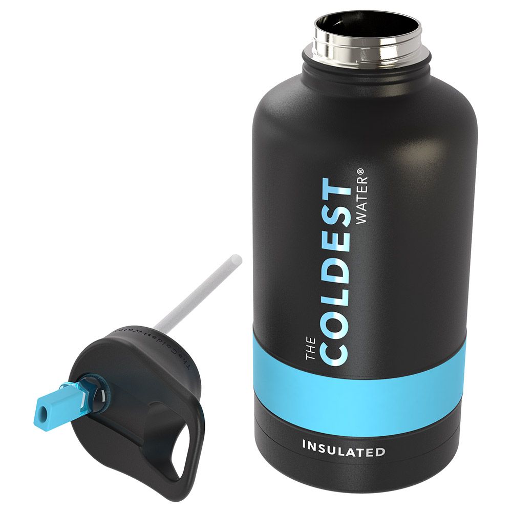 Coldest Sports Water Bottle - Leak Proof, Double Walled, Stainless Steel  Cold & Hot Bottle, Thermo Mug ( Tactical Black, 21 Oz)