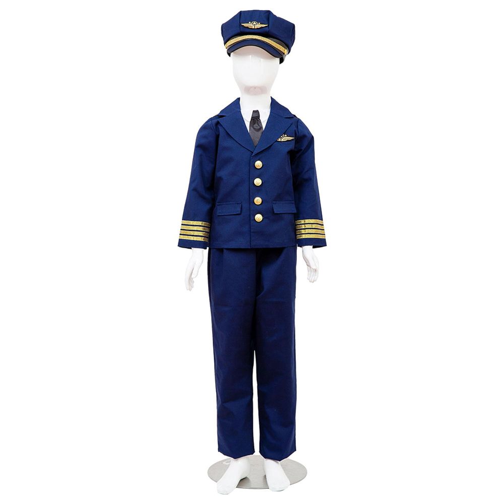 Dress Up America Pilot Costume for Boys and Girls - Airline Captain Uniform  for Kids - Role Play Dress Up for Children