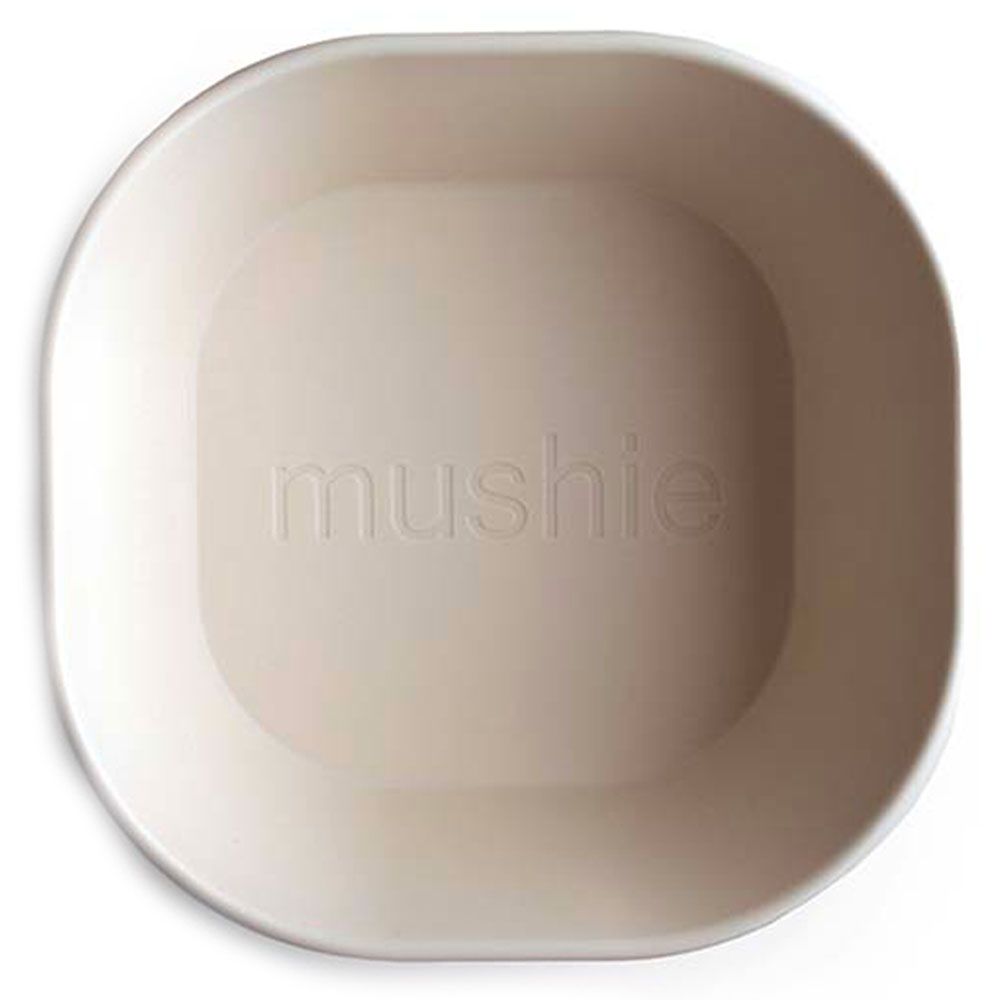 Mushie Square Dinnerware Bowls, Set of 2 - Ivory