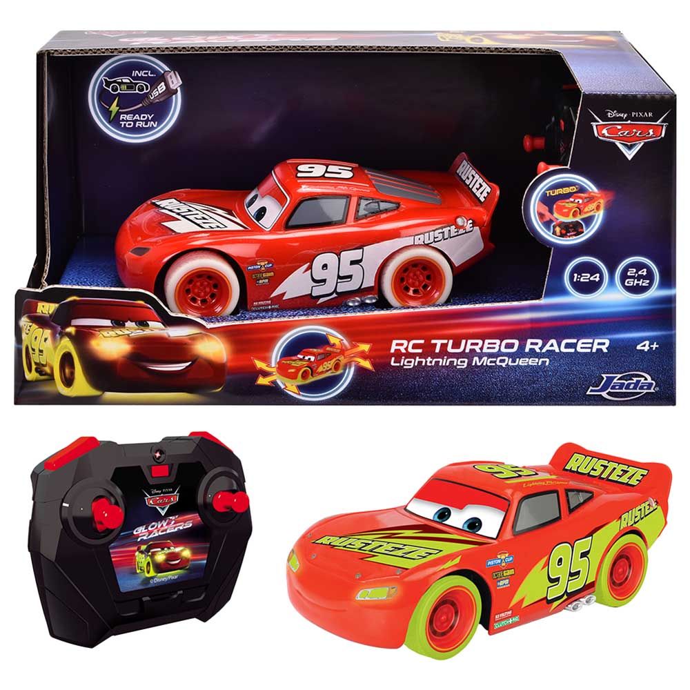 Dickie Toys- Cars Coche Rayo Mc Queen Turbo Racer Control Remoto