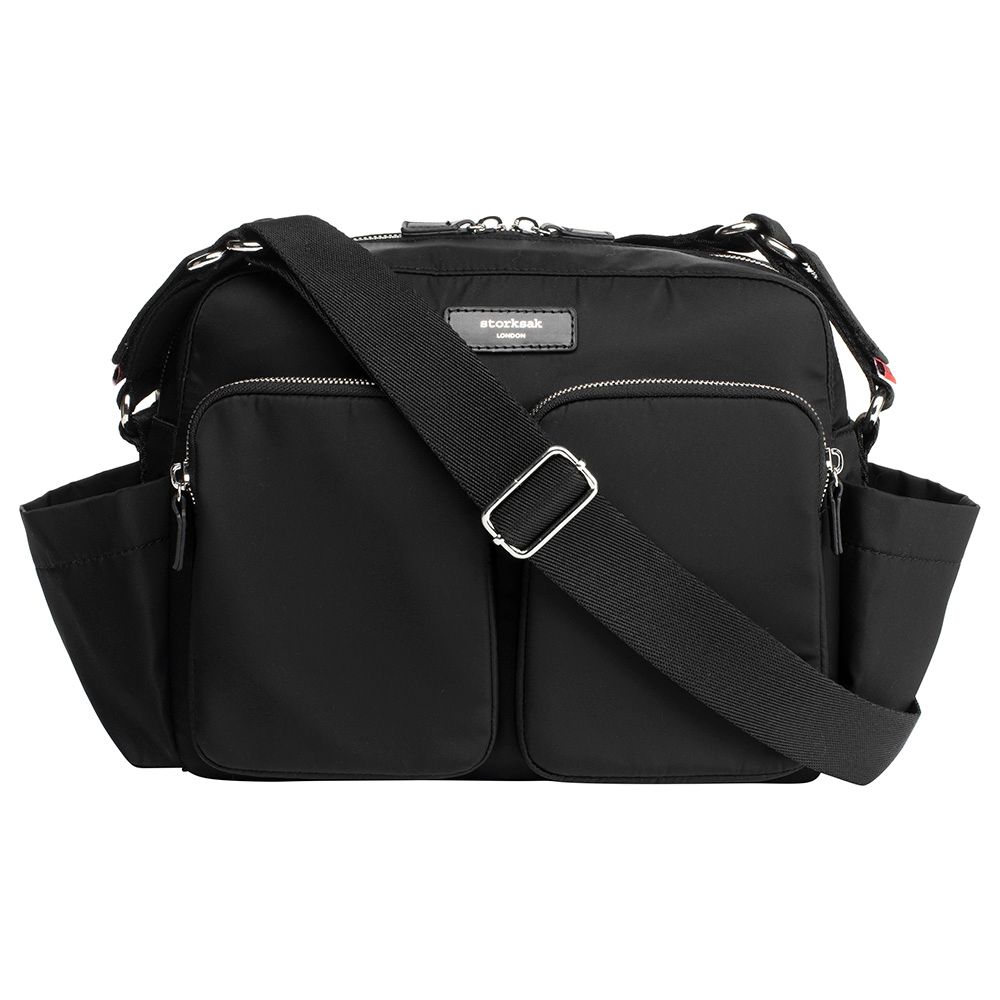 Storksak Stevie Quilt Diaper Changing Bag, Black