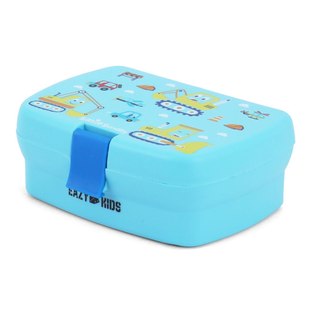 Eazy Kids Square Bento Lunch Box - Tiger Yellow - 3C