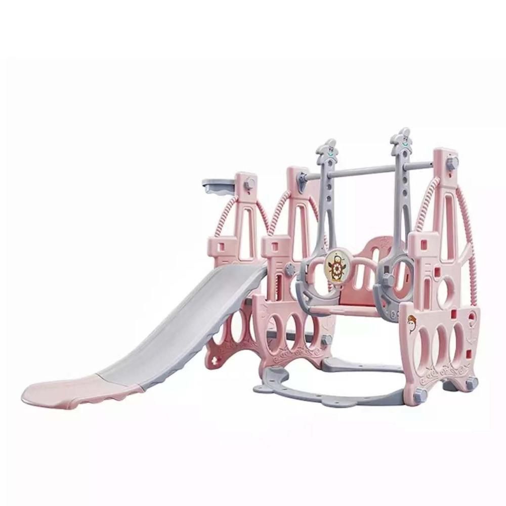 Little Story - 3-in-1 Swing With Slide - Pink