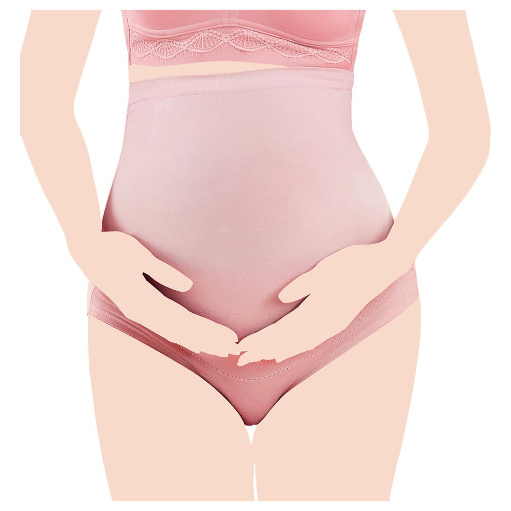 HUPOM Pregnancy Underwear For Women Panties In Clothing Period Leisure Tie  Maternity Waist Pink 3XL 
