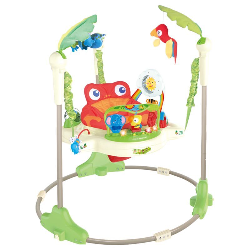  Fisher-Price Baby Bouncer Rainforest Jumperoo Activity Center  with Music Lights Sounds and Developmental Toys : Infant Bouncers And  Rockers : Baby