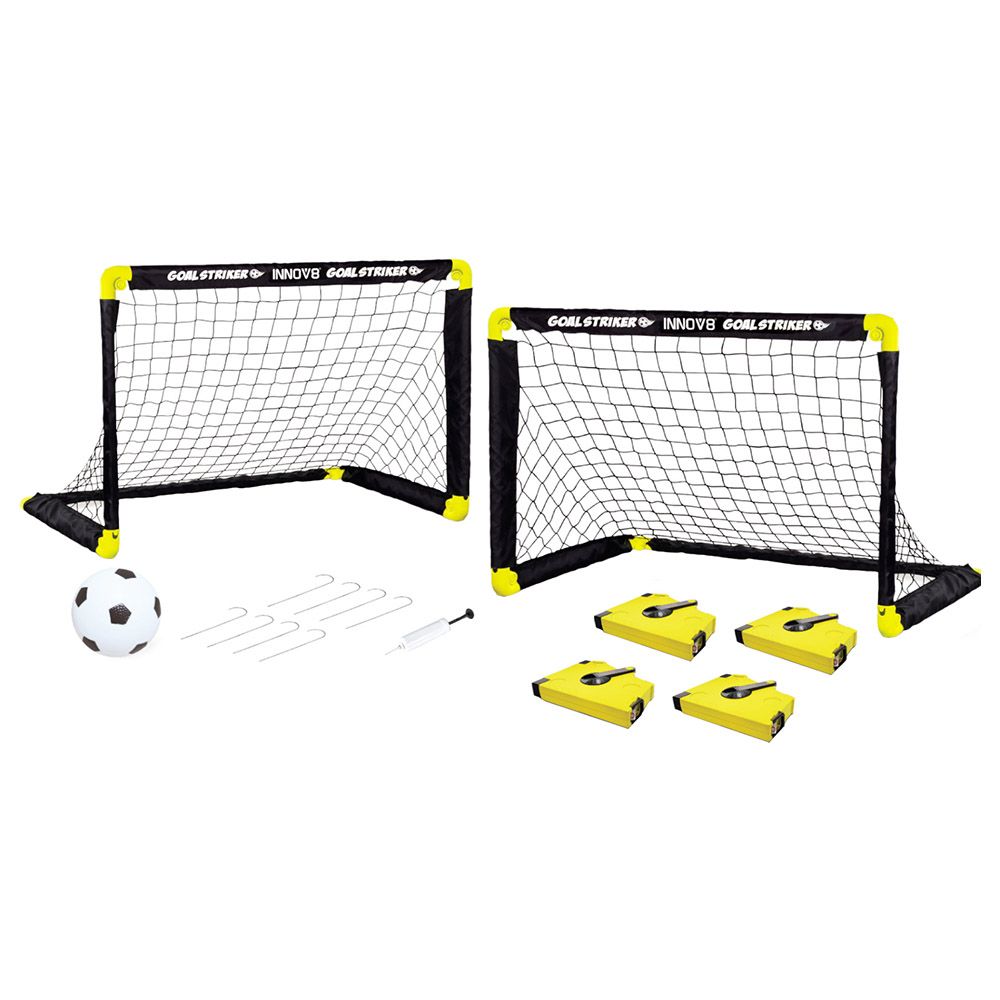 Intey 6'x4' Soccer Goals, Set of 2 Foldable Soccer Nets for Backyard for Kids and Teens,Yellow, Size: 6' x 4