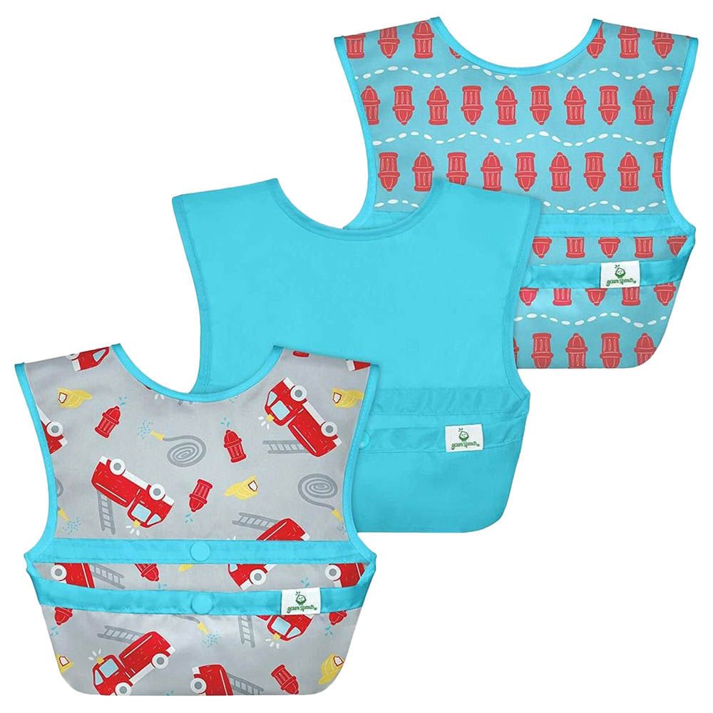 OXO Tot 2-Pack Roll Up Bib - Gray/Teal