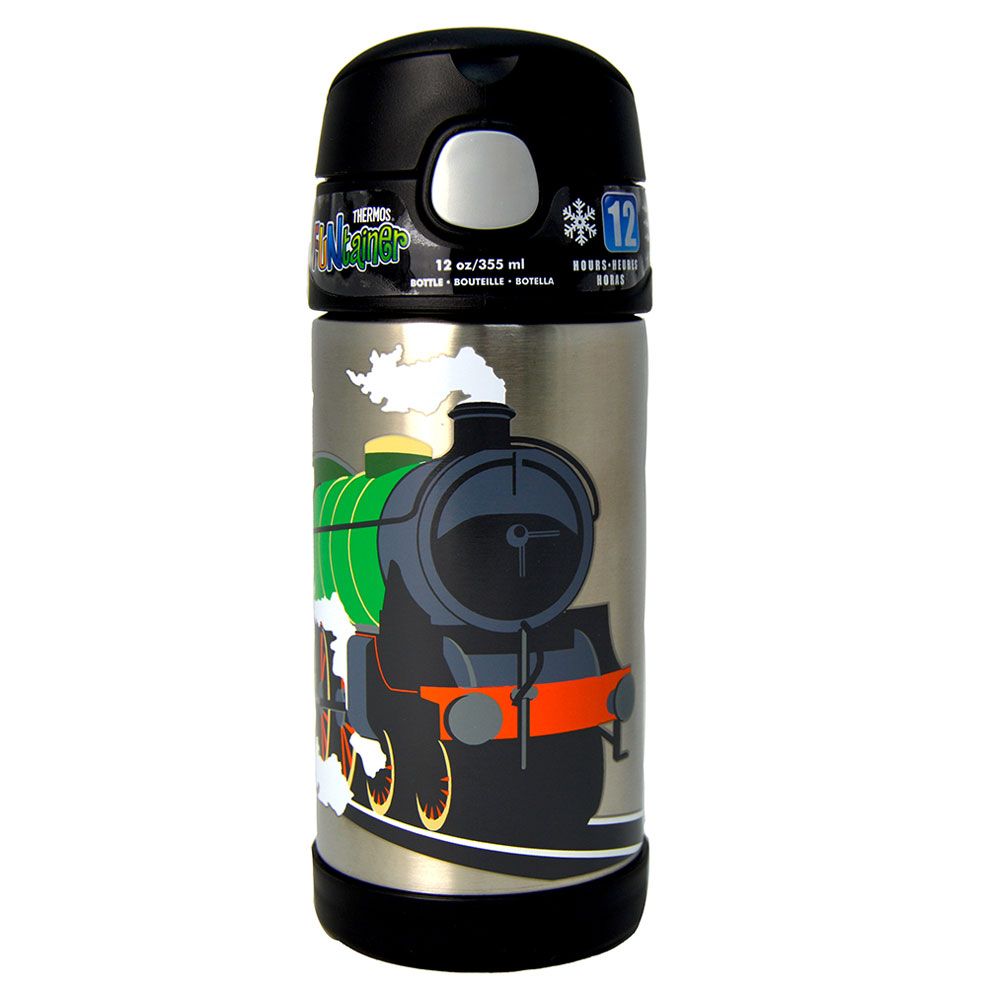 12oz Train Water Bottle Stainless Steel Kid's Funtainer Flip Top