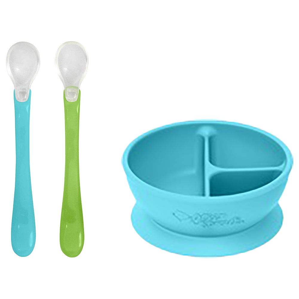 Green Sprouts Learning Spoon Set Aqua