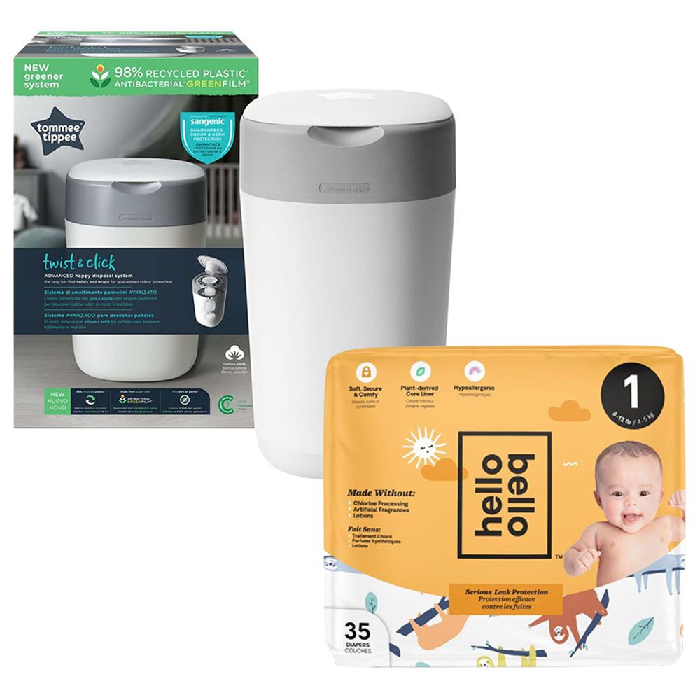 Tommee Tippee Twist & Click Sangenic XL white au meilleur prix sur