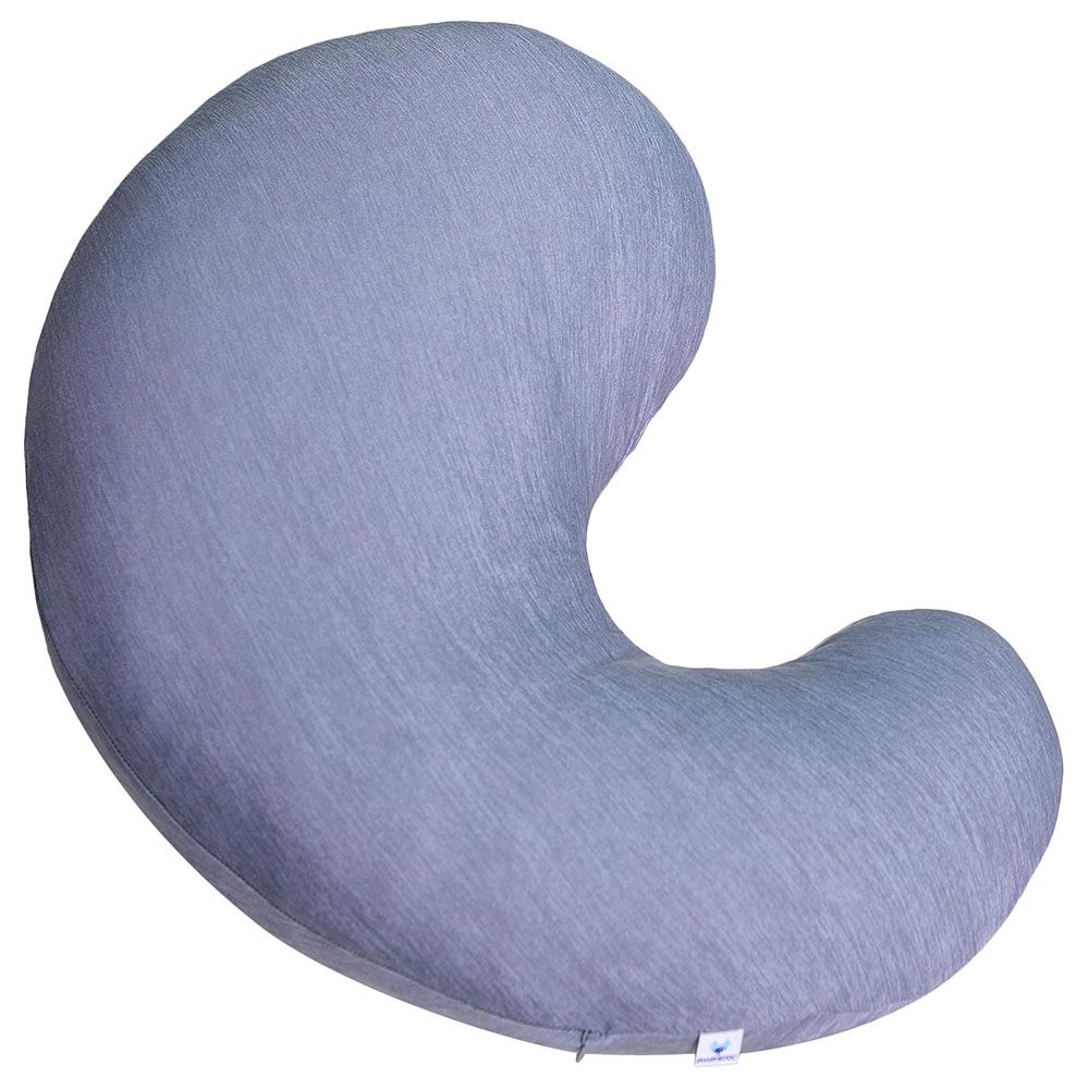 Pharmedoc Crescent Pregnancy Pillows, Maternity and Nursing Pillow for Breast Feeding - Cooling Cover