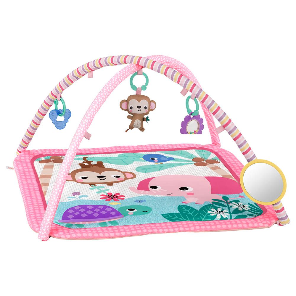 Bright Starts Unicorn Crew Activity Gym & Play Mat with Taggies, Newborn  Pink