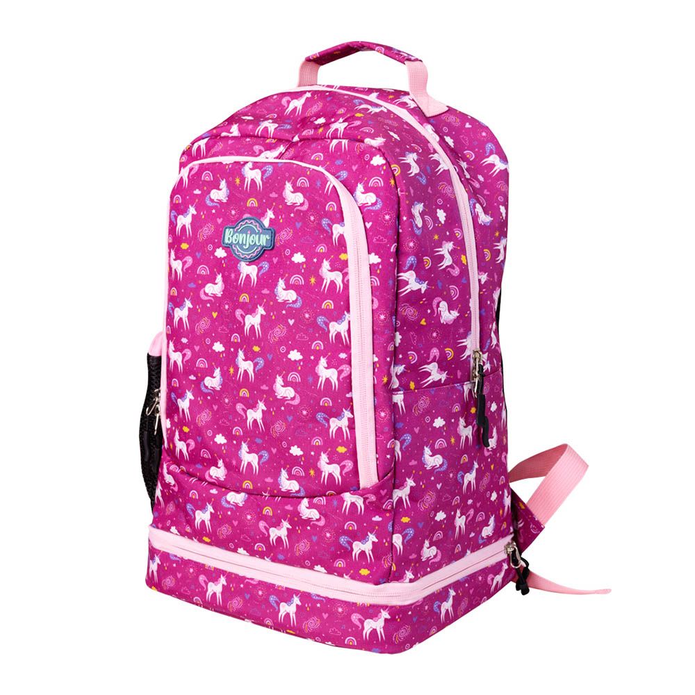 Bonjour - 2-in-1 Max Backpack And Lunch Bag - Unicorn - 16.5 inches