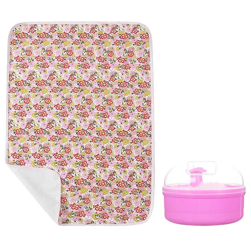 Star Babies - Reusable Changing Mat & Kids Powder Puff - Pink