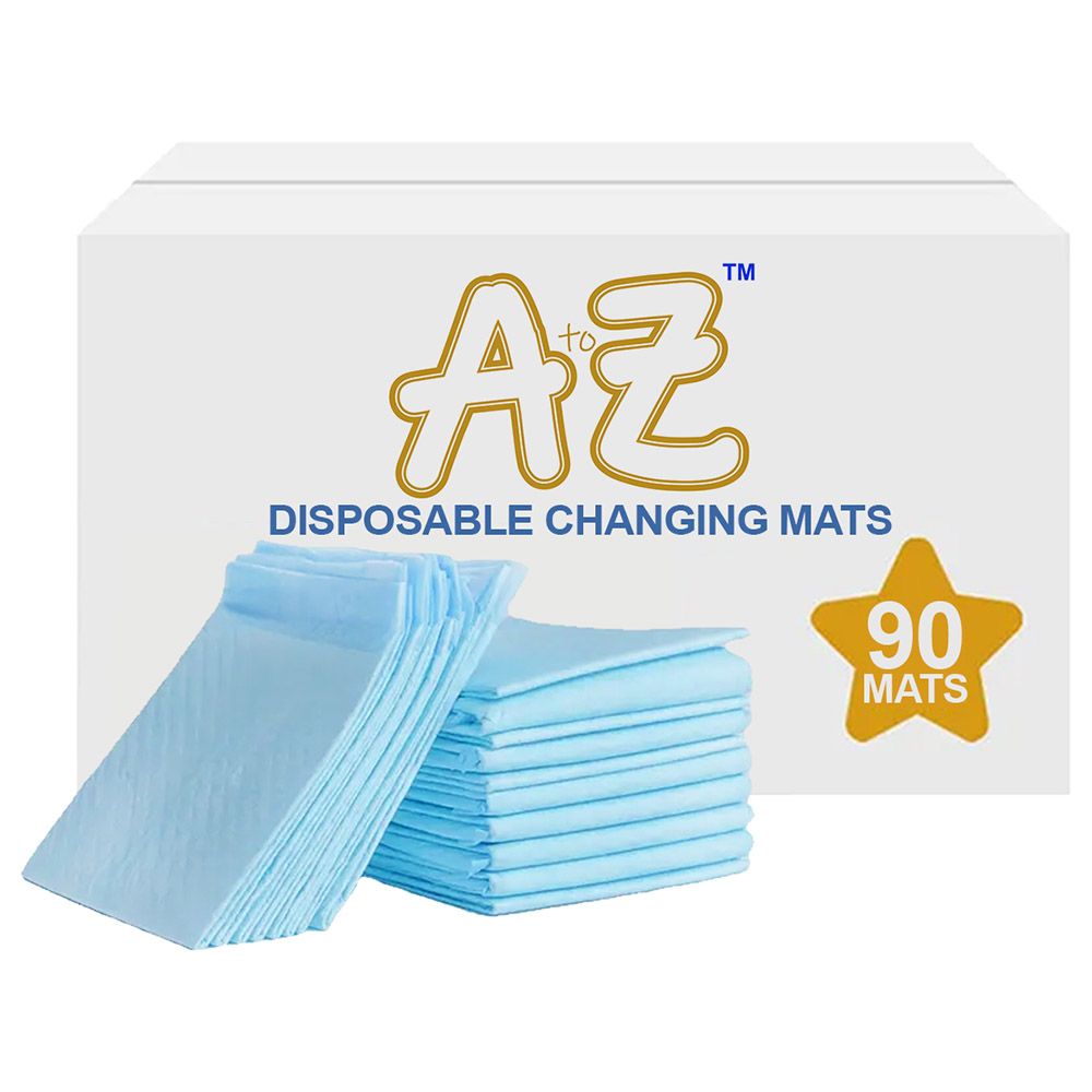 A To Z - Disposable Changing Mat - L - 45 X 60 cm - 90pcs - Blue