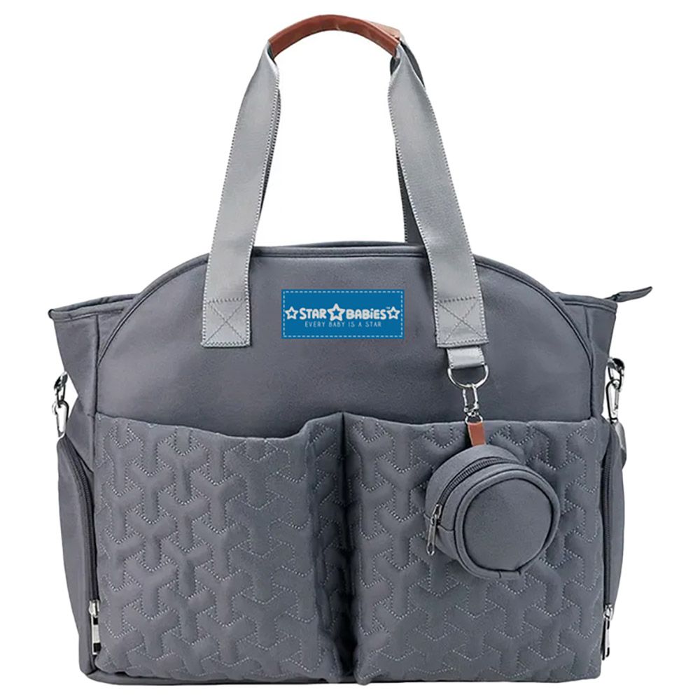 Star Babies - Diaper Portable Bag w/ Pacifier Bag - Grey