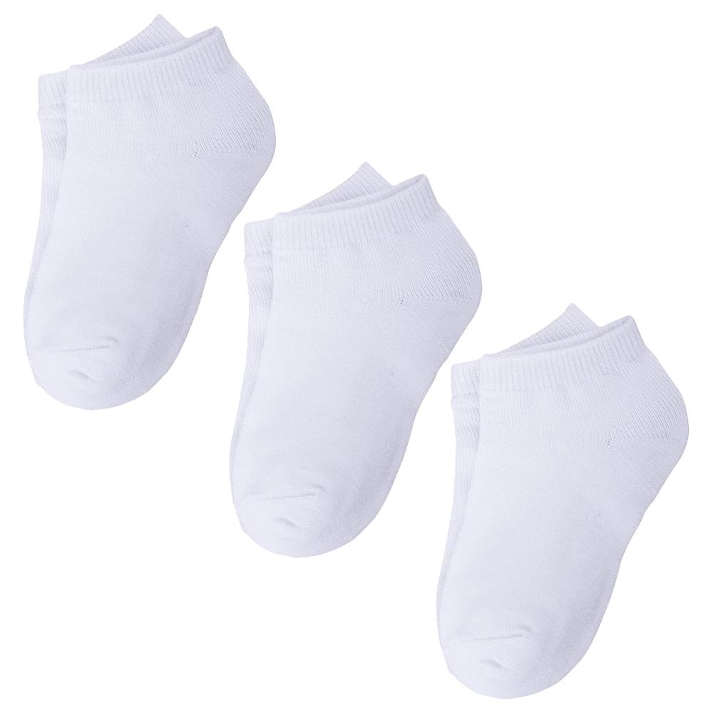 Star Babies - Kids Socks - 3pcs - Solid White