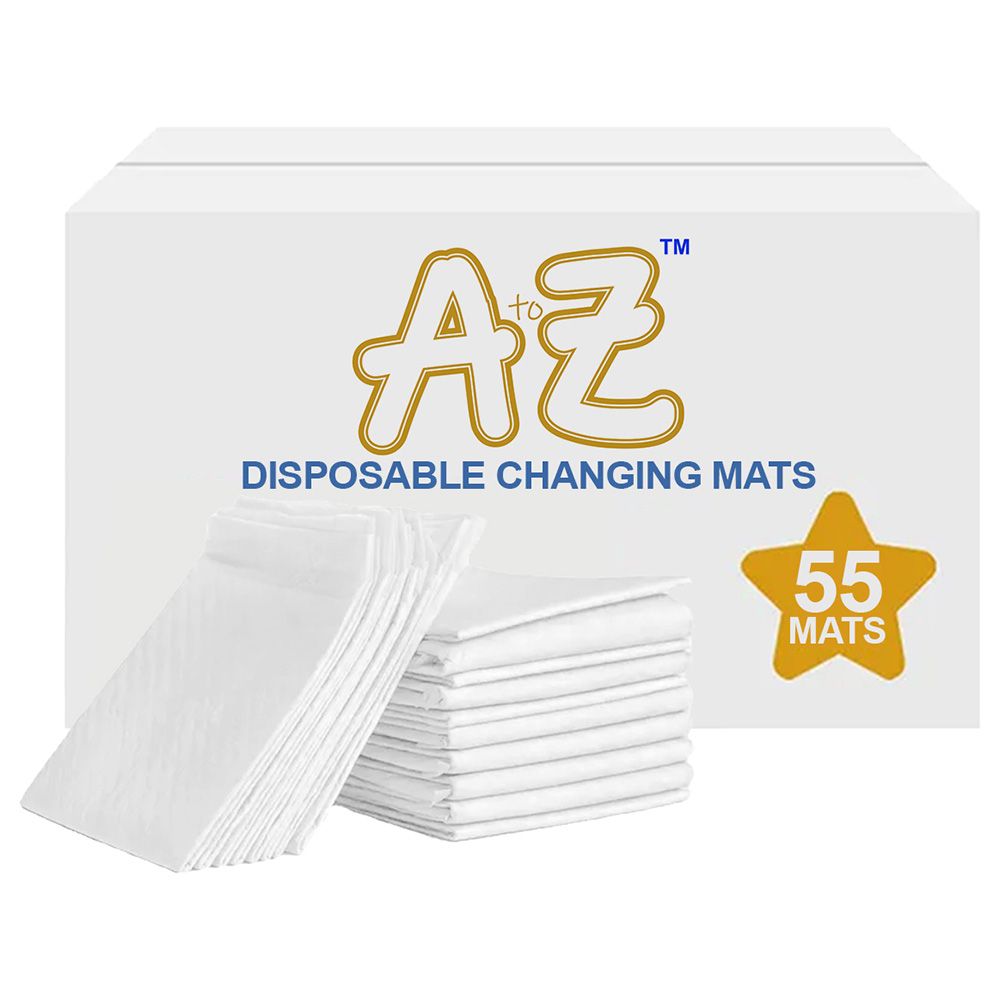 A To Z - Disposable Changing Mat - L - 45 X 60 cm - 55pcs - White