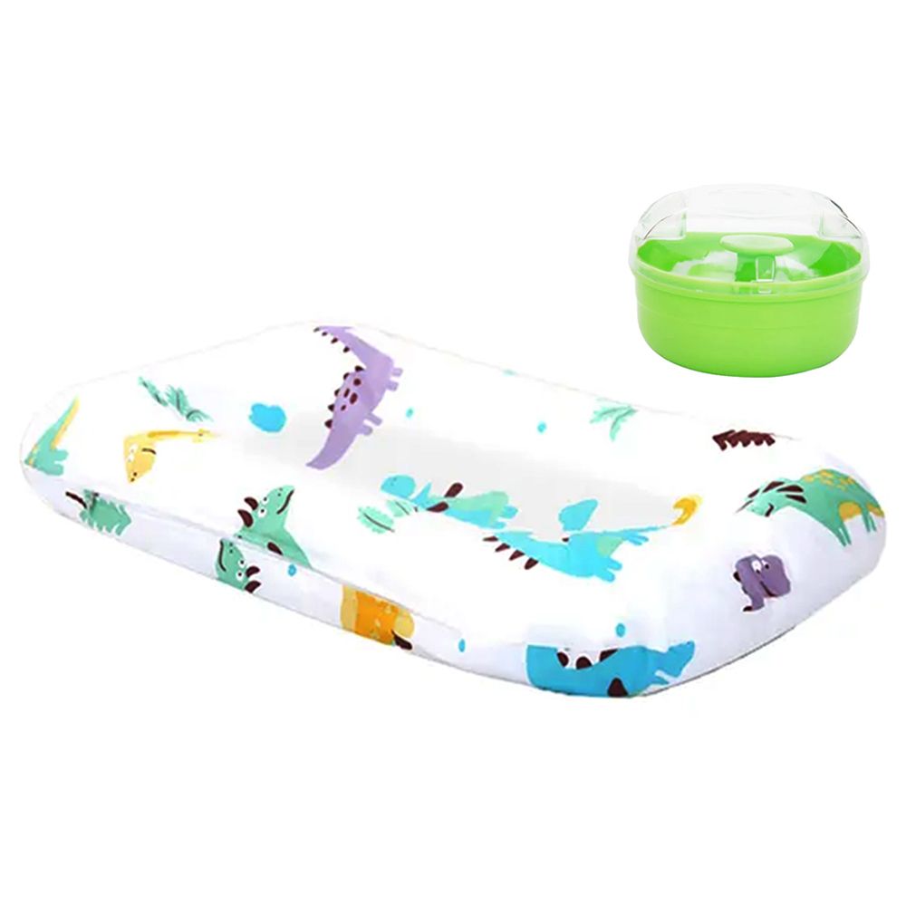 Star Babies - Changing Pad Animal Print w/ Powder Puff - Green