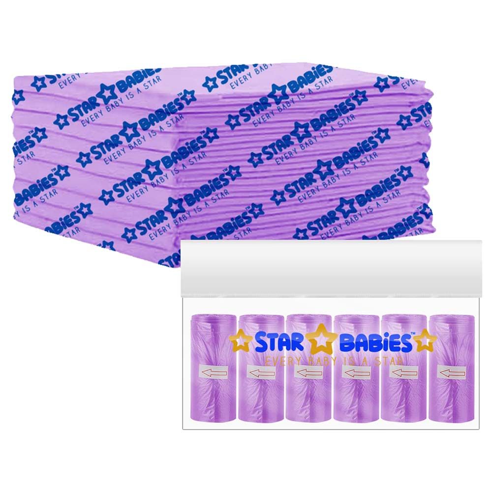 Star Babies - Disposable Changing Mat w/ Scented Bag - 6pcs - Lavender