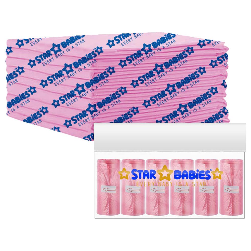 Star Babies - Disposable Changing Mat w/ Scented Bag - 6pcs - Pink