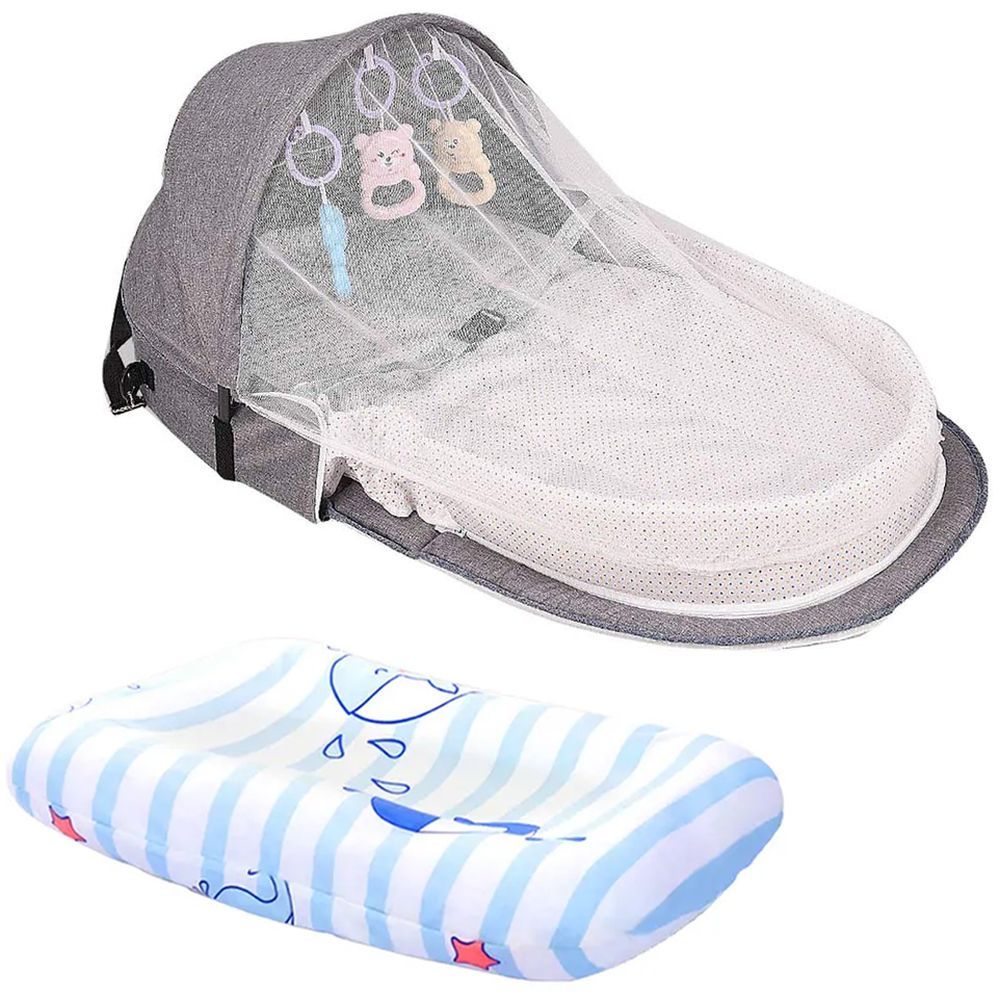 Star Babies - Changing Pad & Baby Mosquito w/ Bed - Printed Blue