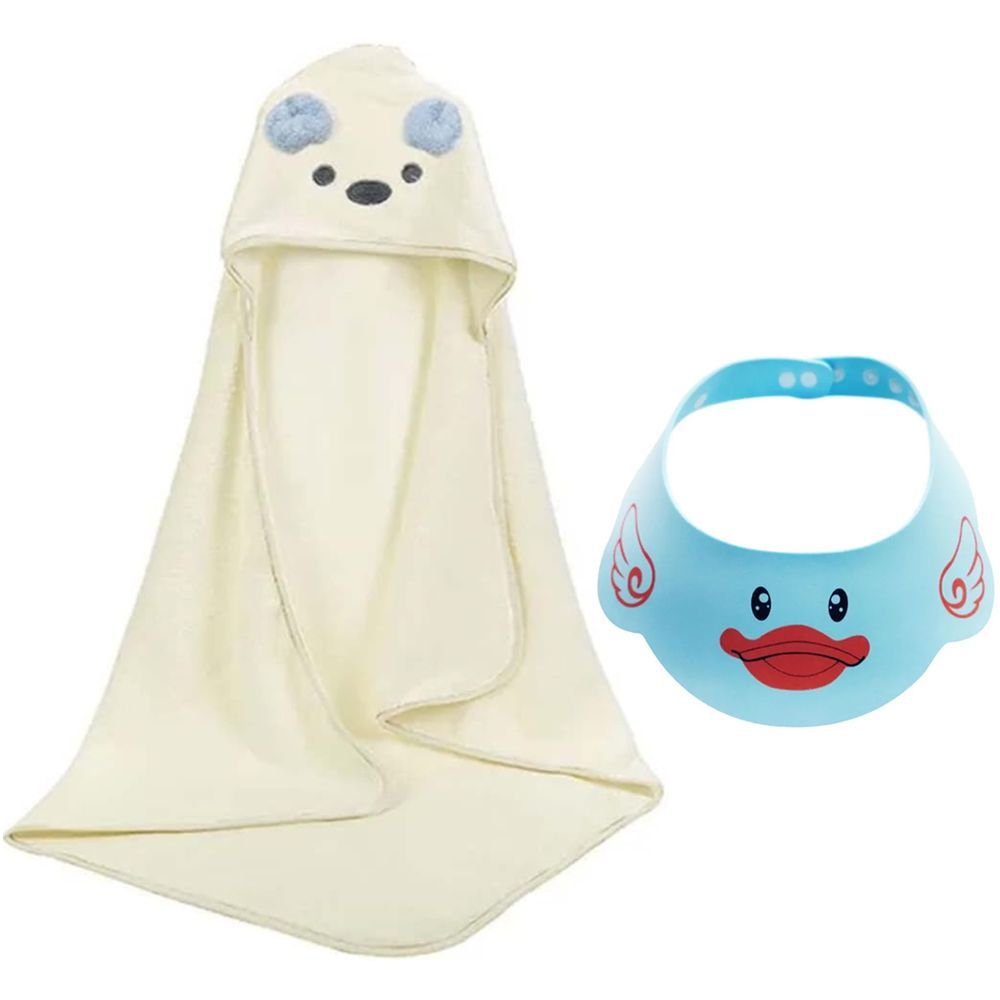 Star Babies - Microfiber Hooded Towel w/ Shower Cap - Blue