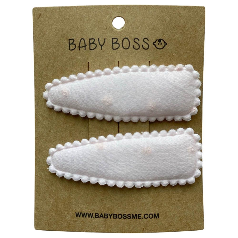 Baby Boss - Hair Clip - Light Pink/Dots