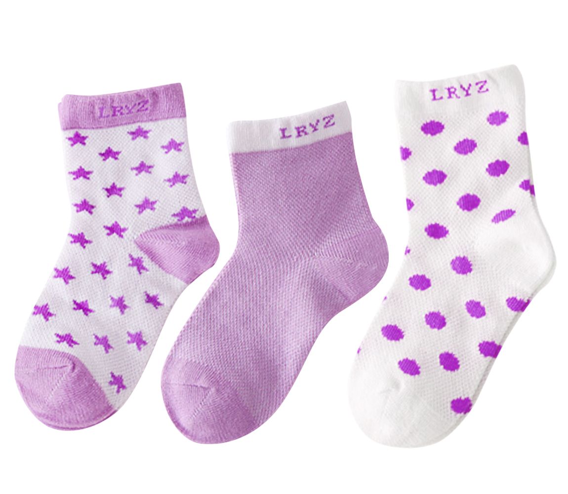 Star Babies - Kids Socks Pack of 3 - Lavender