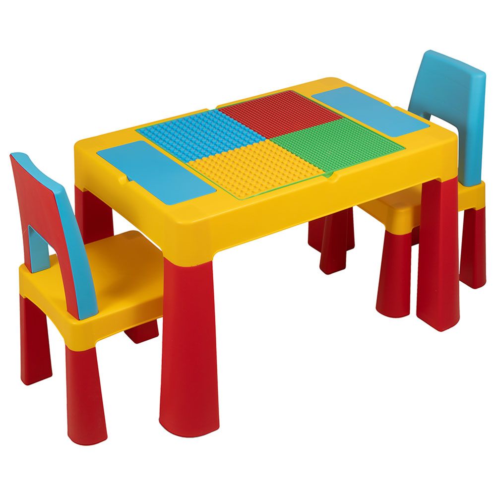 Home Canvas 2-in-1 Kids Building Block Study Table