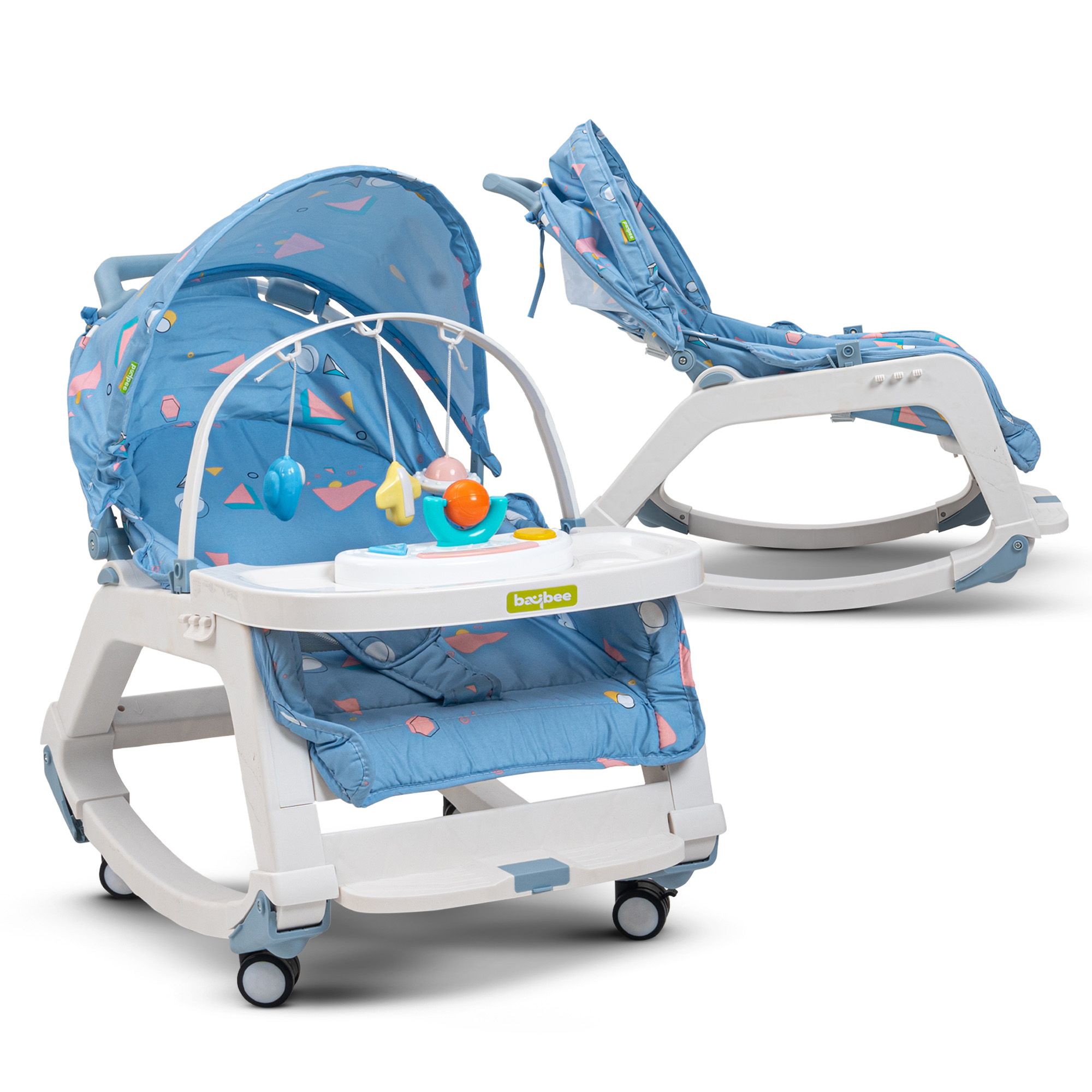 Baybee - 5-In-1 Baby Rocking Chair - Blue