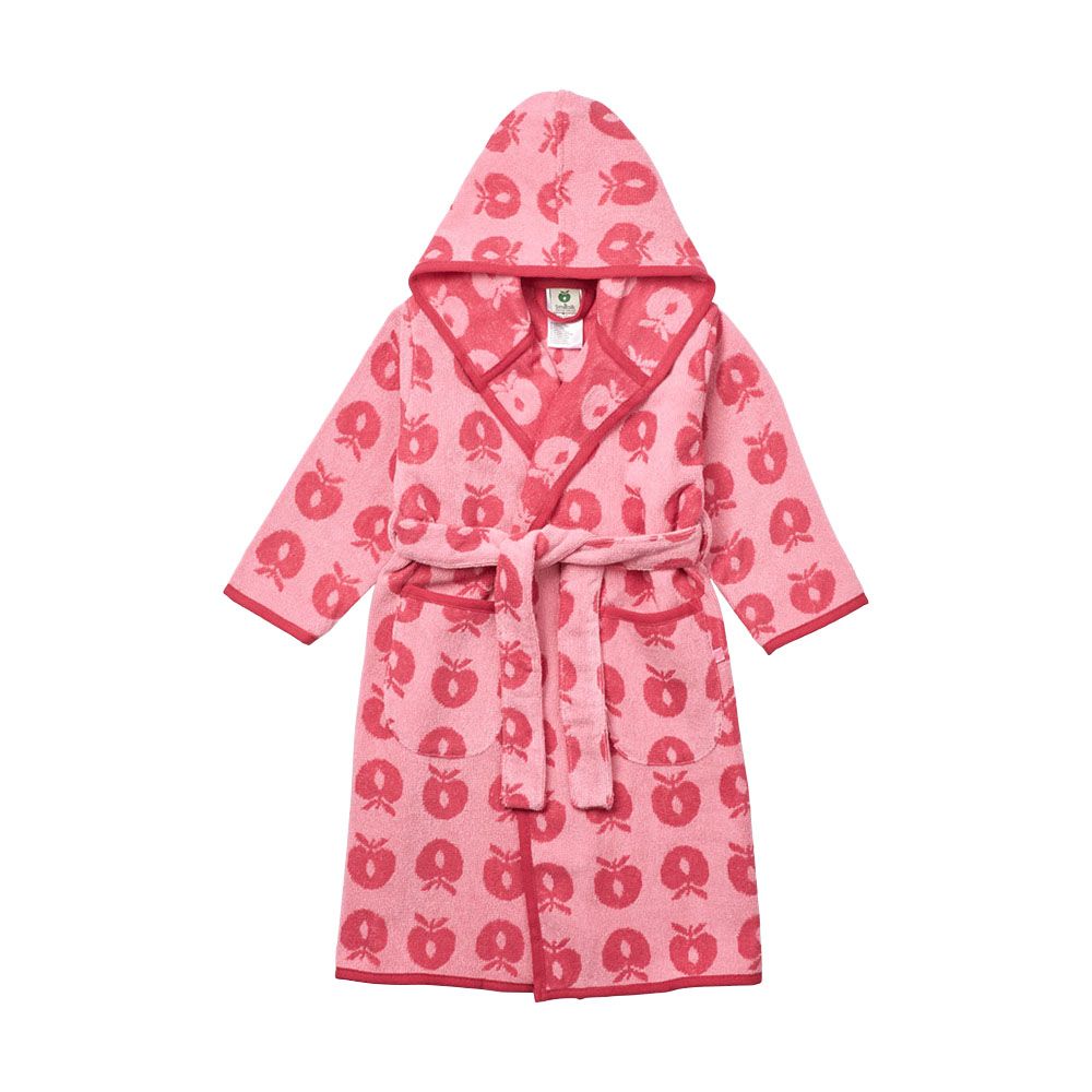 Smafolk - Apples Print Bathrobe - Pink