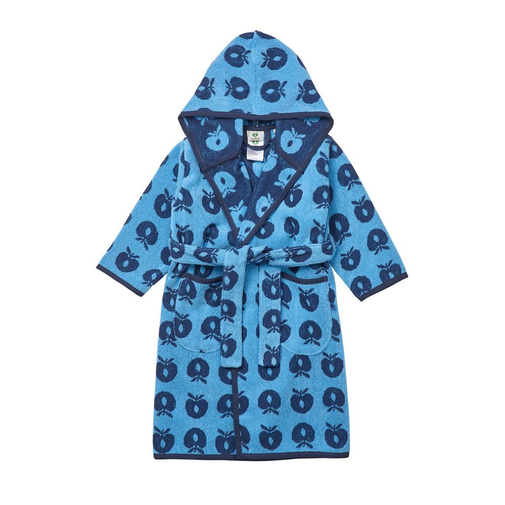 Smafolk - Apples Print Bathrobe - Blue