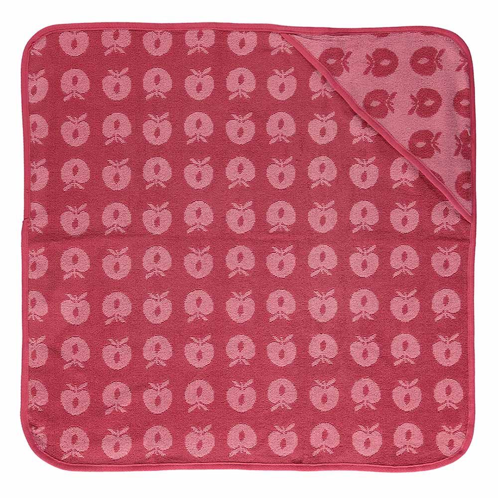 Smafolk - Apples Print Baby Towel - Pink