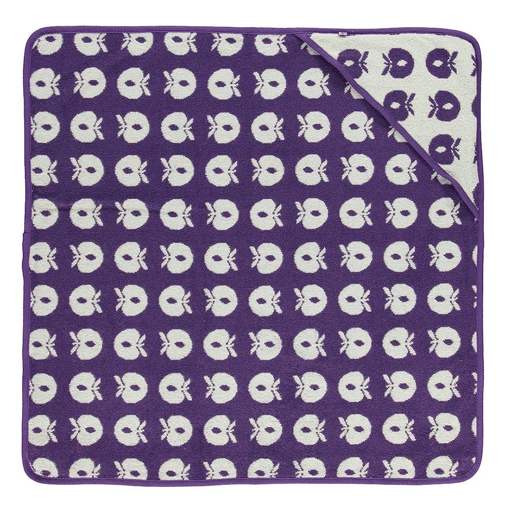 Smafolk - Apples Print Baby Towel - Purple