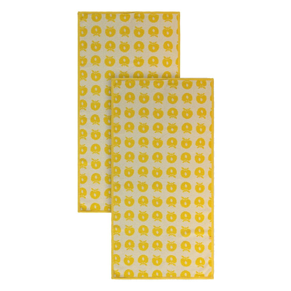 Smafolk - Apples Print Towel - Pack of 2 - Yellow