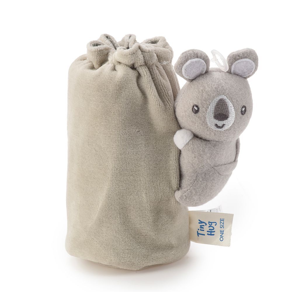 Tiny Hug - Newborn Baby Soft Bottle Cover - Grey