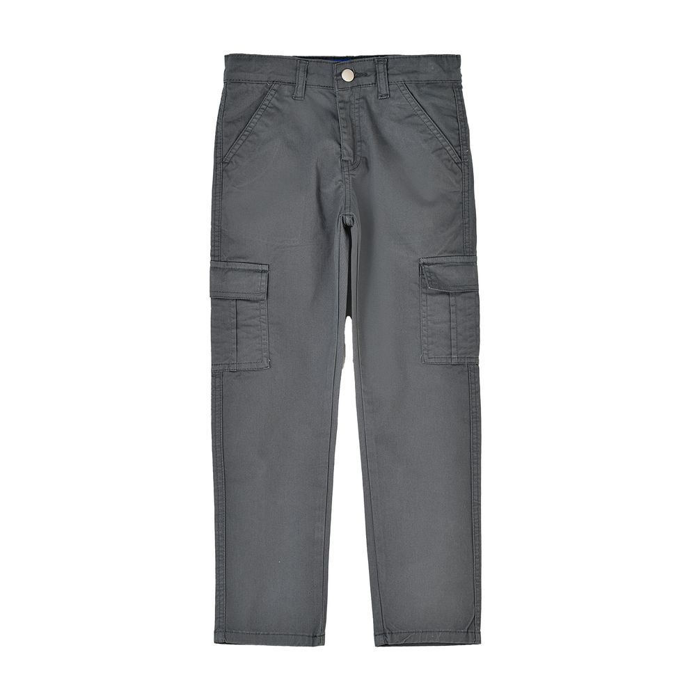 Jam - Boys' Cargo Pants With Side Pockets - Dark Grey