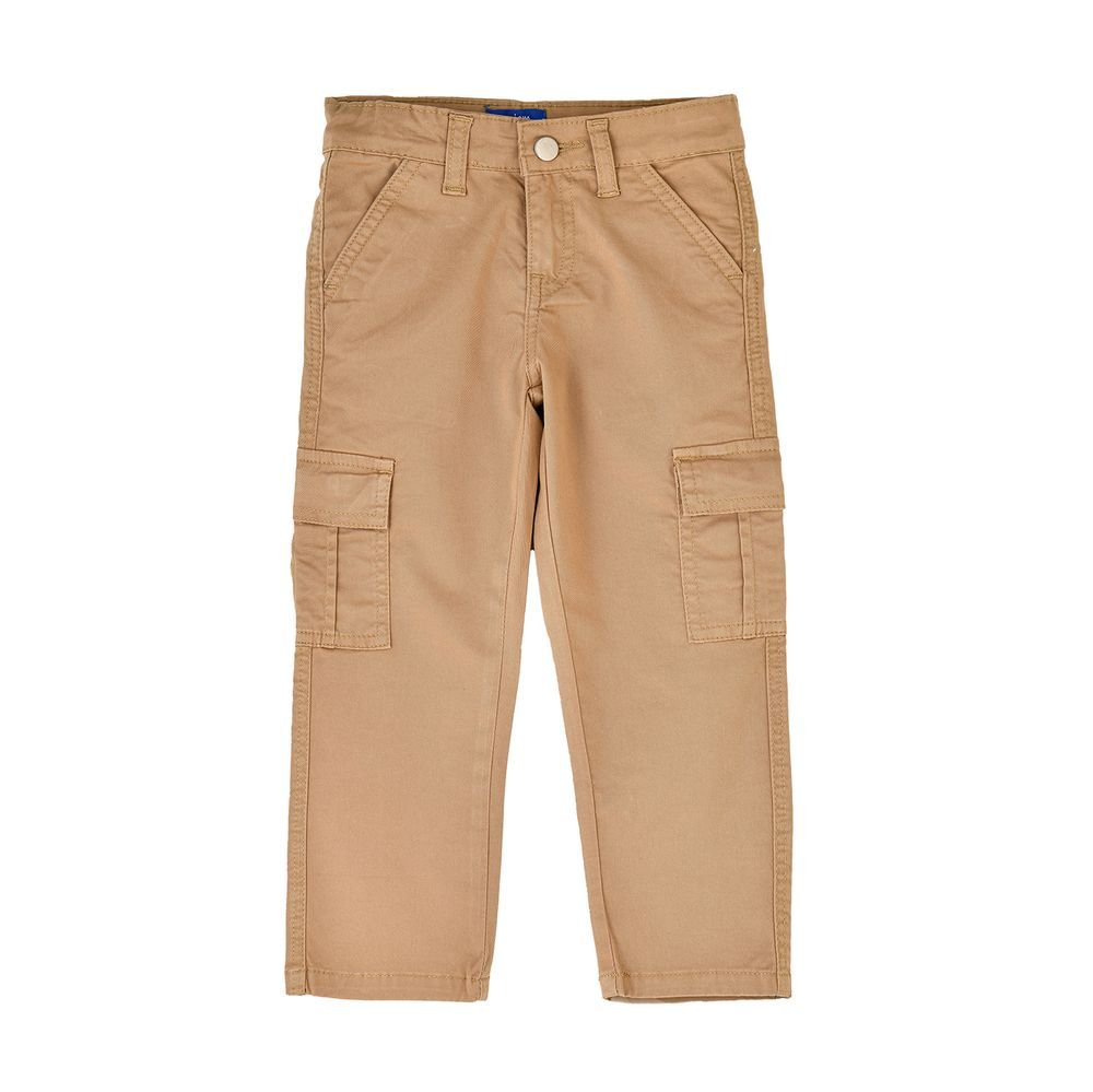 Jam - Boys' Cargo Pants With Side Pockets - Khaki