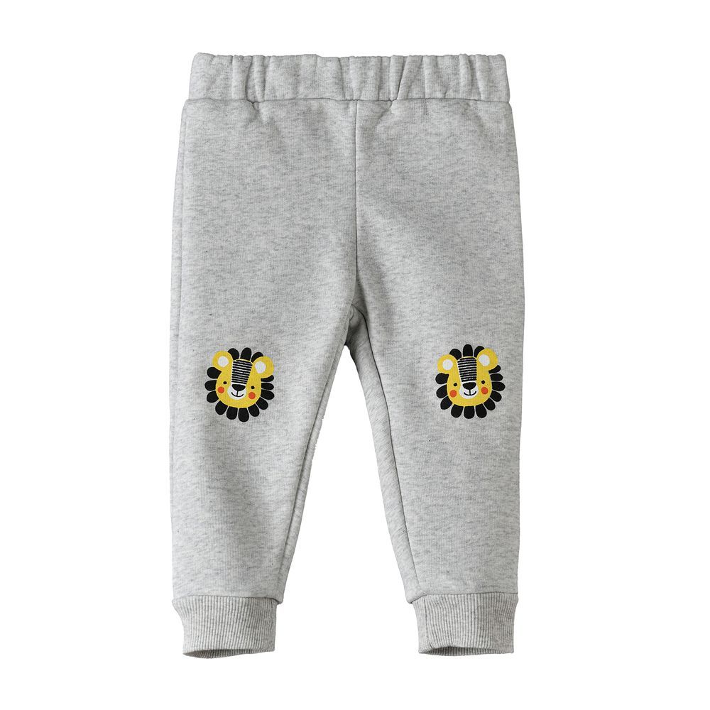 Jam - Boys' Joggers With Lion Patches - Grey