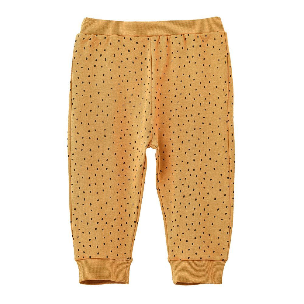 Jam - Boy's Polka Dots Knitted Cotton Pants - Warm Brown