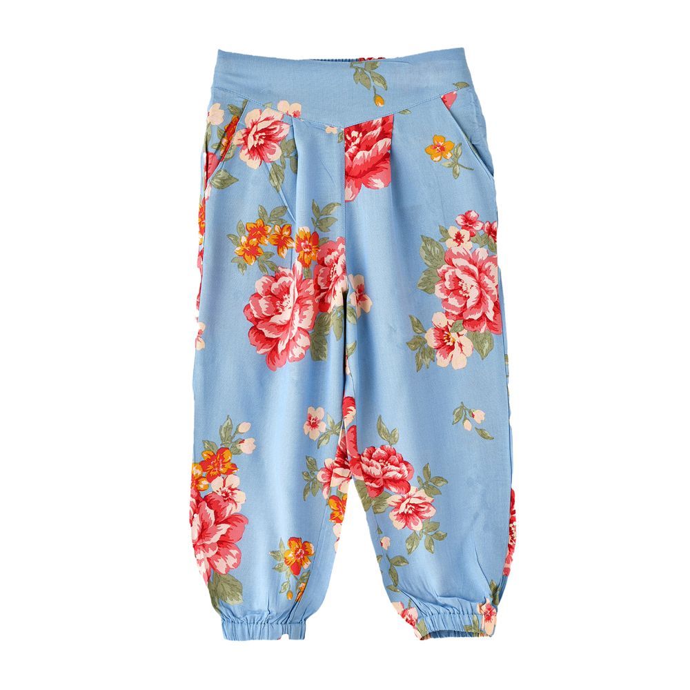 Jelliene - Girls' Floral Print Harem Pants