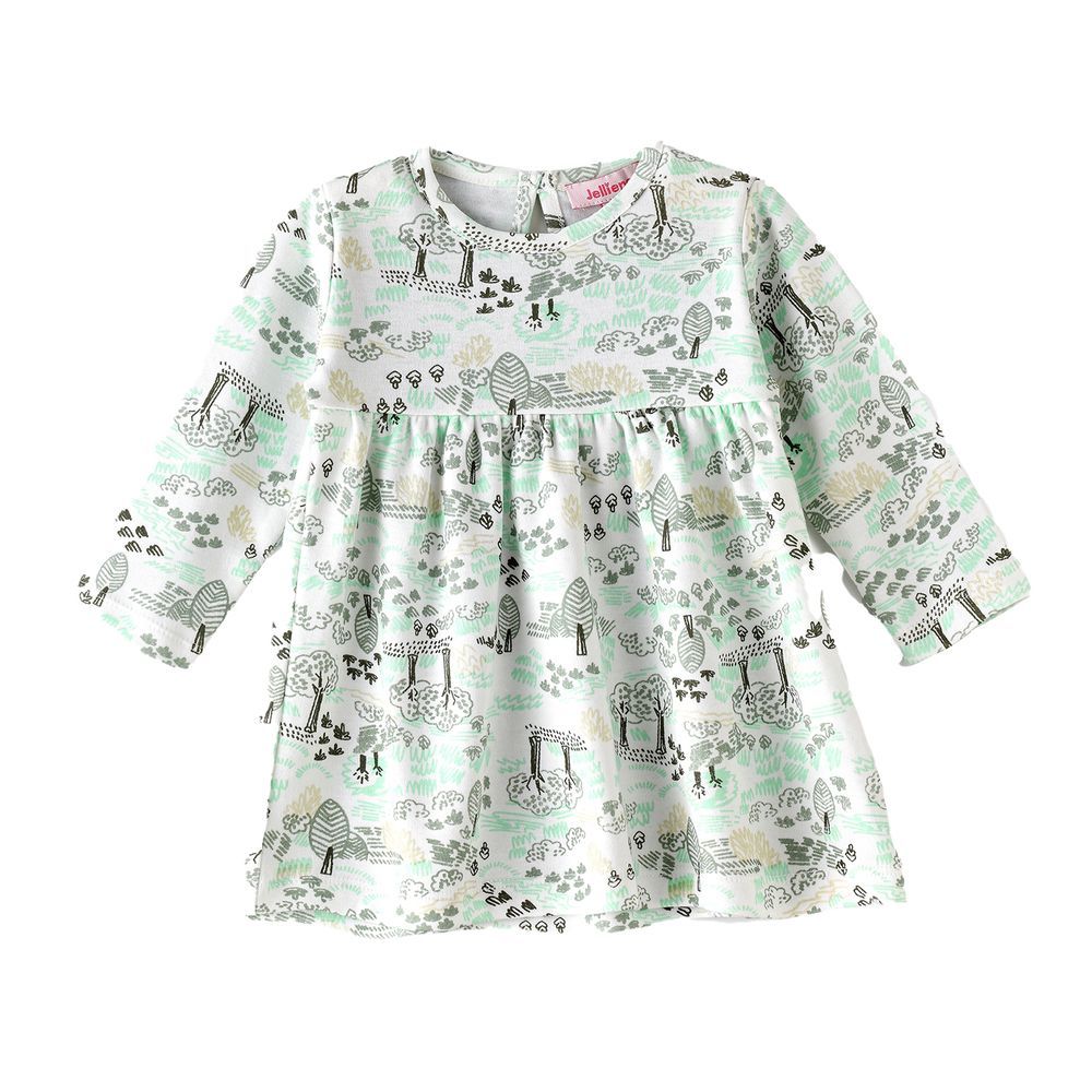 Jelliene - Girl's Forest Printed Dress