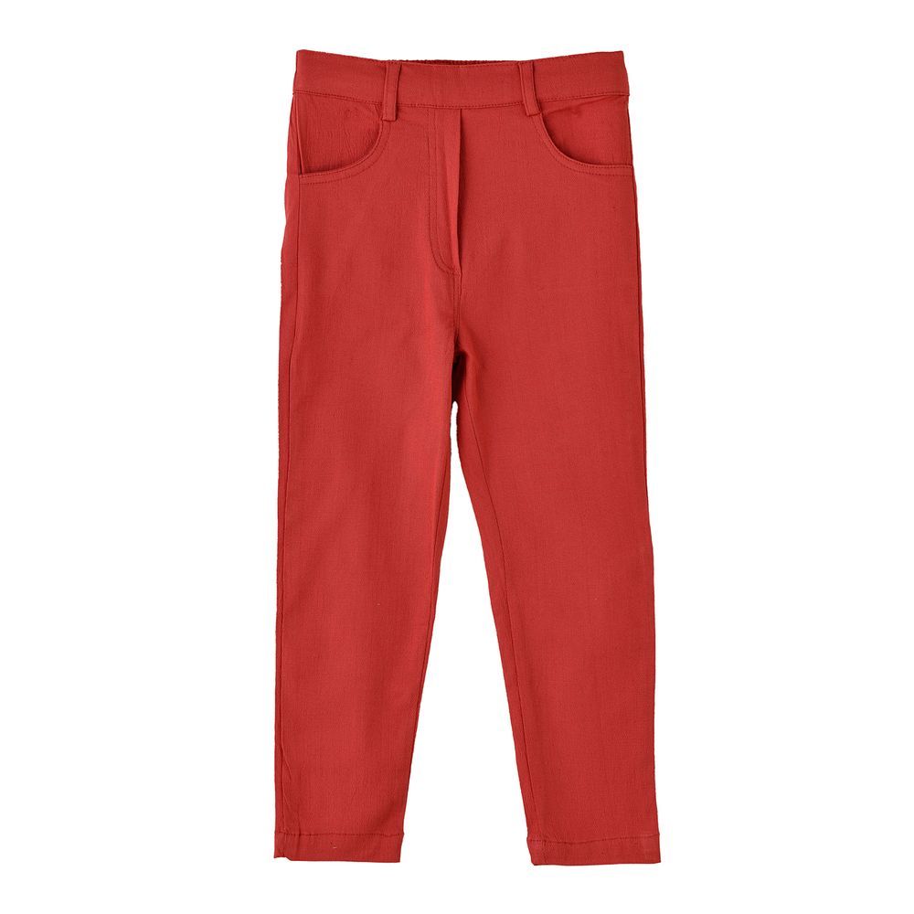 Jelliene - Girls' Stretchable Pants - Red