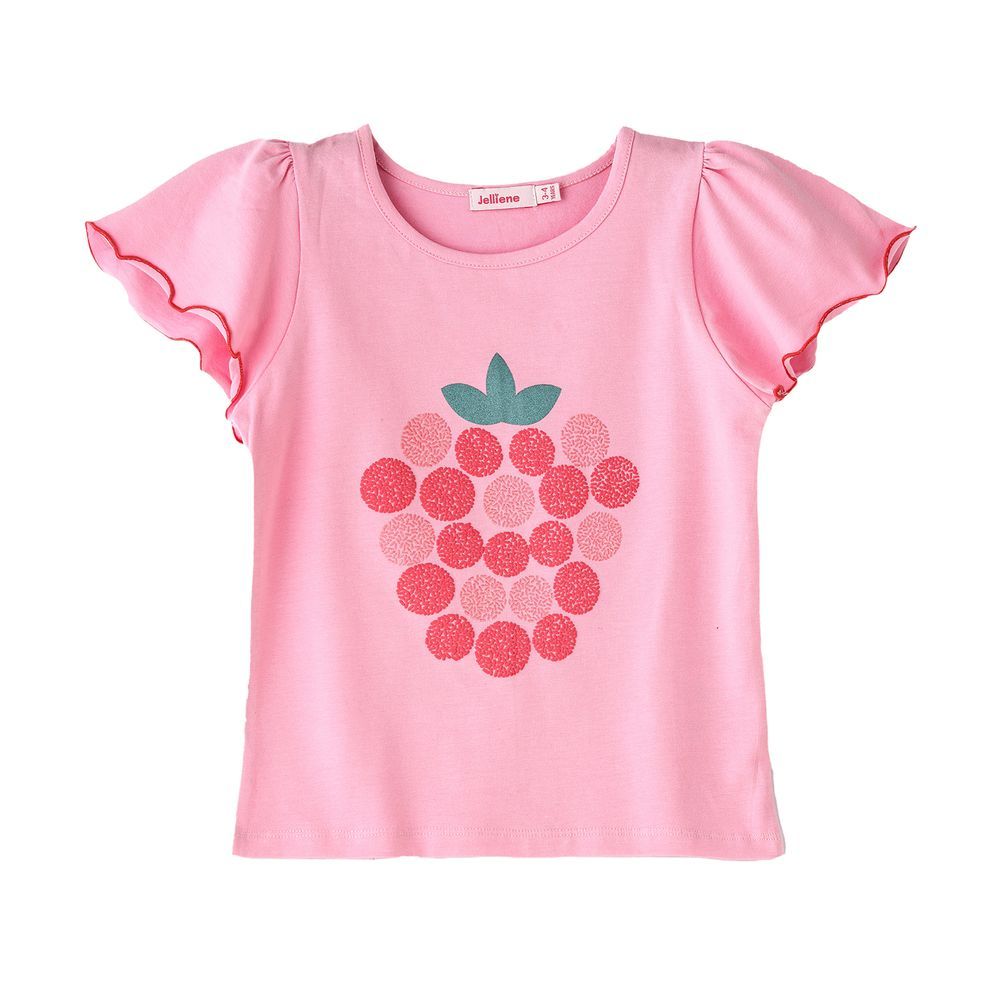 Jelliene - Girls Strawberry T-shirt - Pink