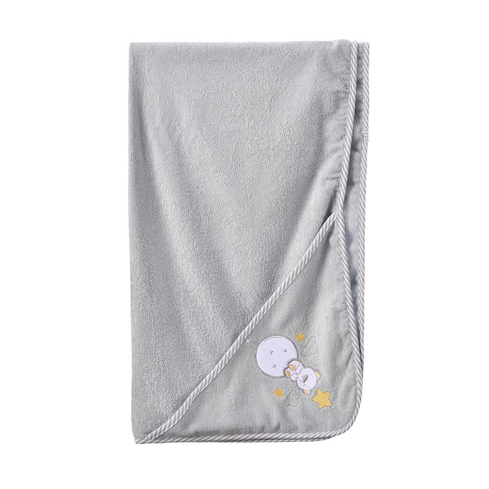 Tiny Hug - Adorable Hooded Towel - Grey