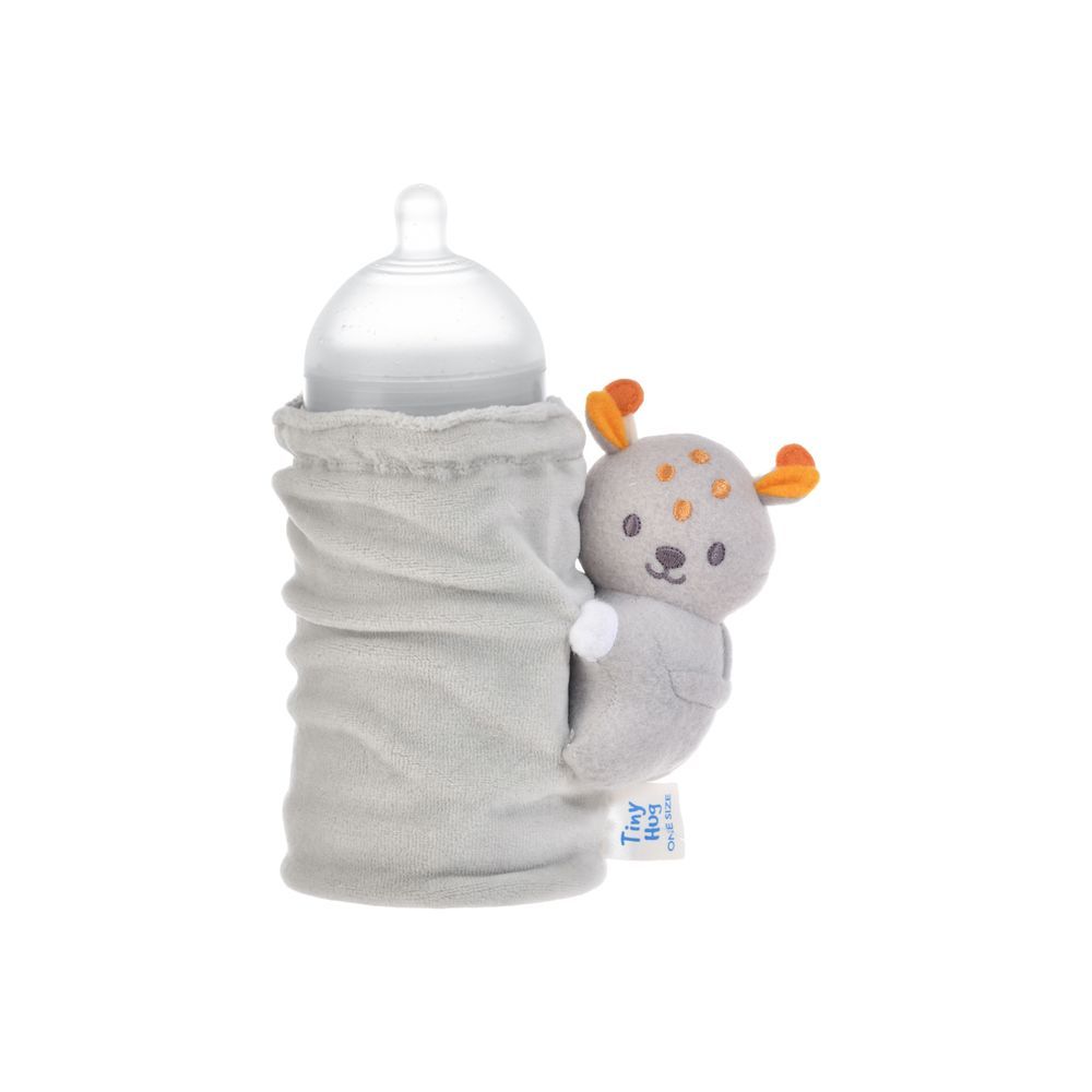 Tiny Hug - Newborn Baby Soft Bottle Cover - Gray