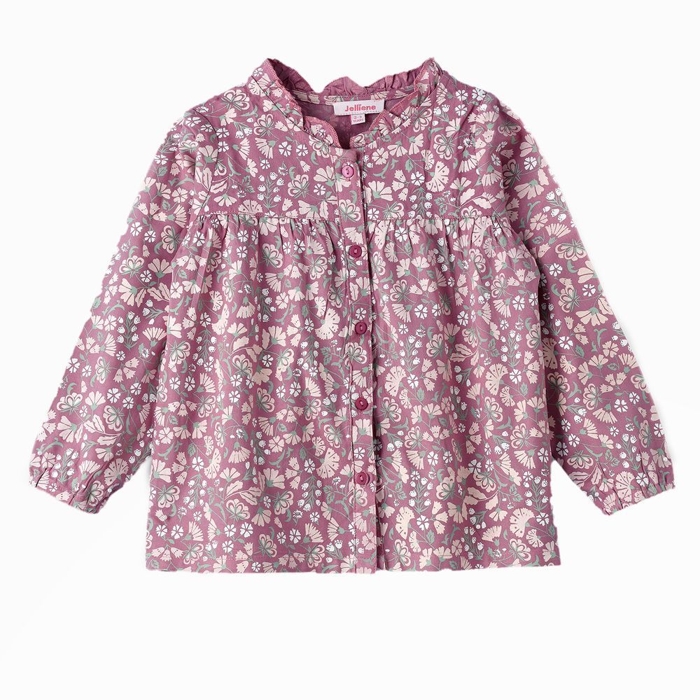 Jelliene - Breathable Elegance: Girls' Viscose Woven Blouse