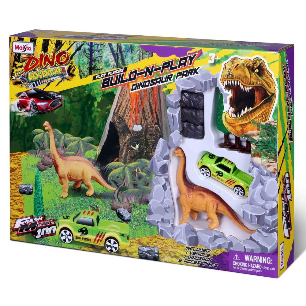 Maisto - Build N Play Dinosaur Pack With Accessories - Style May Vary