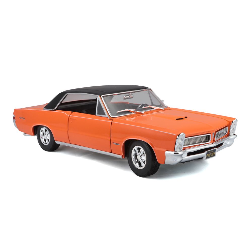 Maisto - 1/18 1965 Pontiac GTO Hurst Edition Metal Toy Car - Orange